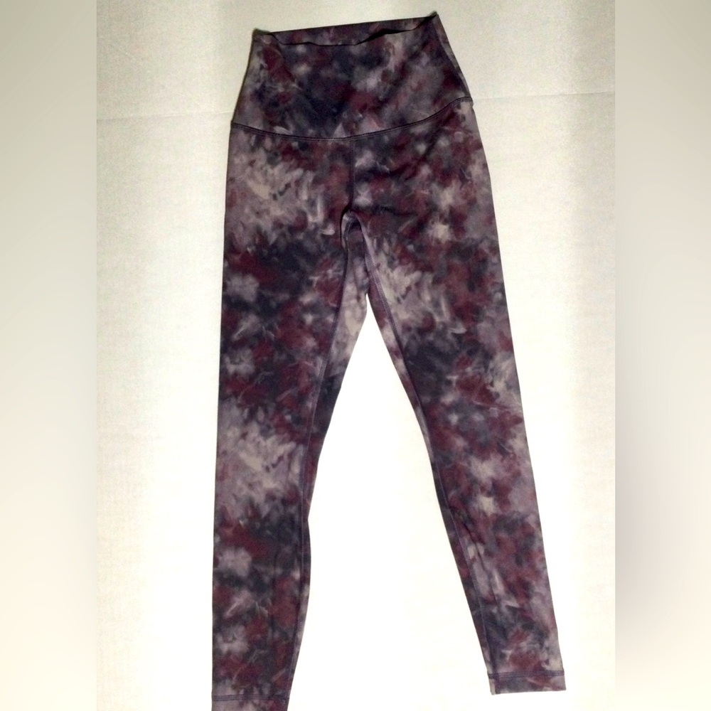 90 Degrees Womens XS Puple/Black/Gray Tie Dyed Look Leggings